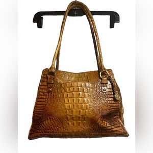 Brahmin handbag Bag Annetta Toasted Almond Collection Leather